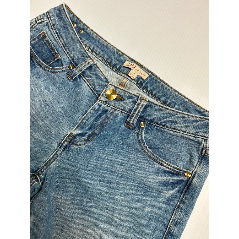 Cabi Jeans  Style 319 Low‎ Rise  Ankle Size 4 Skinny Distressed